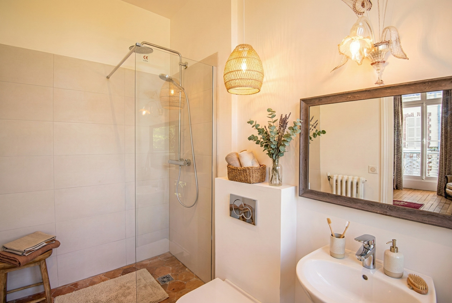 La douche d'une salle de bain de Chenevelle